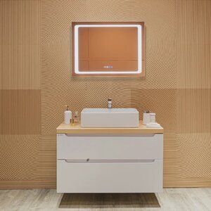 Изображение товара Зеркало Silver Mirrors Фортуна LED-00002489, 80 х 60 см, с LED-подсветка, сенсор, подогрев, часы