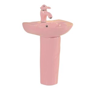 Изображение товара Детская раковина на пьедестале Gid Aventura Nb192-PK 69909 43 см фаянс розовая