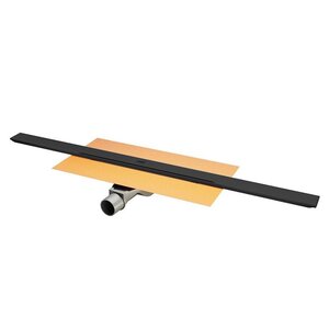 Изображение товара Дренажный канал Huppe Galata-A 47H00210000MS014, 60 см, с щелевой вставкой, черный матовый