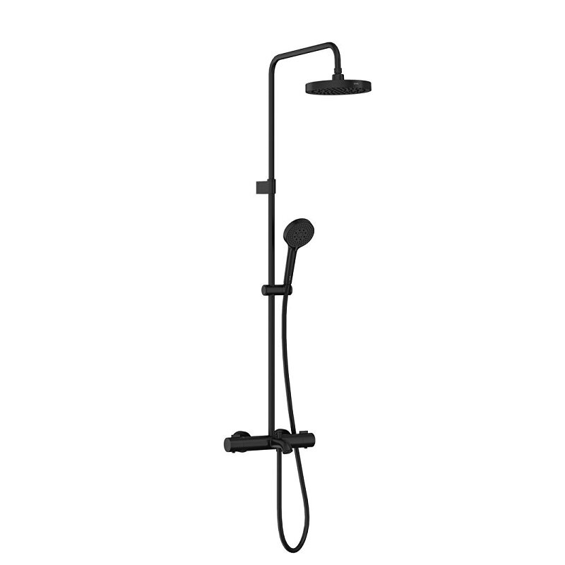 Изображение товара Душевая система VitrA Base Round A4730336EXP, термостатическая, черный матовый Изображение товара Душевая система VitrA Base Round A4730336EXP, термостатическая, черный матовый