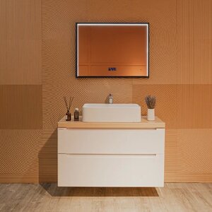 Изображение товара Зеркало Silver Mirrors Эдисон - метео LED-00002764, 80 х 60 см, с LED-подсветка, бесконтактный сенсор, погодный модуль