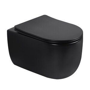 Изображение товара Подвесной унитаз безободковый Abber AC1104TMB торнадо черный матовый