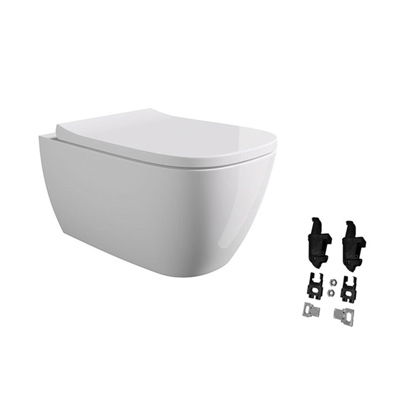 Изображение товара Подвесной безободковый унитаз Alice Wunder 45000101SET с микролифтом и антибактериальной глазурью