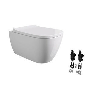 Изображение товара Подвесной безободковый унитаз Alice Wunder 45000101SET с микролифтом и антибактериальной глазурью