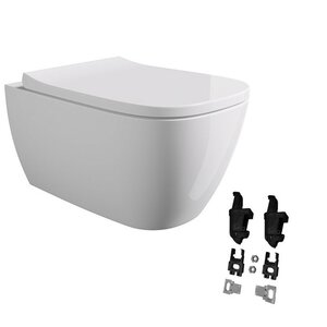 Изображение товара Подвесной безободковый унитаз Alice Wunder 45000101SET с микролифтом и антибактериальной глазурью