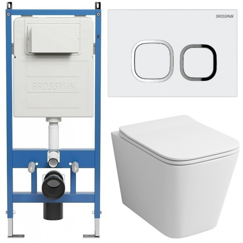 Изображение товара Комплект Grossman Cosmo 97.4441S.02.000 с безободковым унитазом