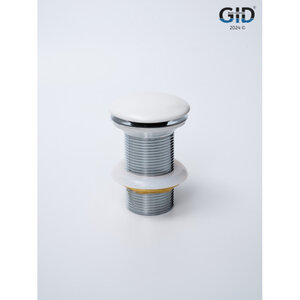Изображение товара Донный клапан для раковины Gid Minucia Whm100 74403K, без перелива, Clik-Clak, белый матовый