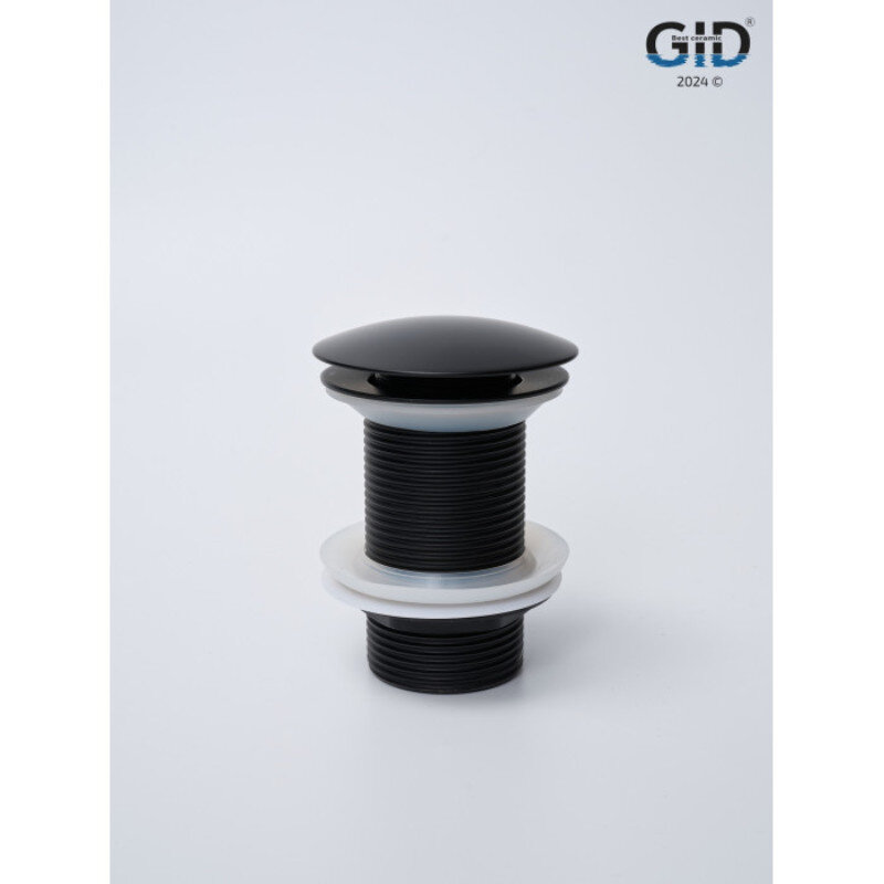 Изображение товара Донный клапан Gid Minucia G-55BM черный матовый без перелива для раковины Изображение товара Донный клапан Gid Minucia G-55BM черный матовый без перелива для раковины