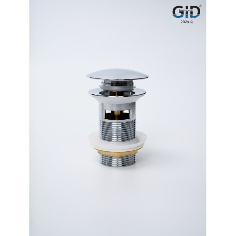 Изображение товара Донный клапан для раковины Gid Minucia Ch100-1 73303K, с переливом, Clik-Clak, хром Изображение товара Донный клапан для раковины Gid Minucia Ch100-1 73303K, с переливом, Clik-Clak, хром