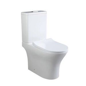 Изображение товара Напольный безободковый унитаз SantiLine SL-5044 с торнадо и микролифтом белый