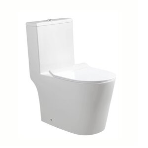 Изображение товара Унитаз-моноблок SantiLine SL-5045, безободковый, сиденье микролифт, смыв торнадо, белый