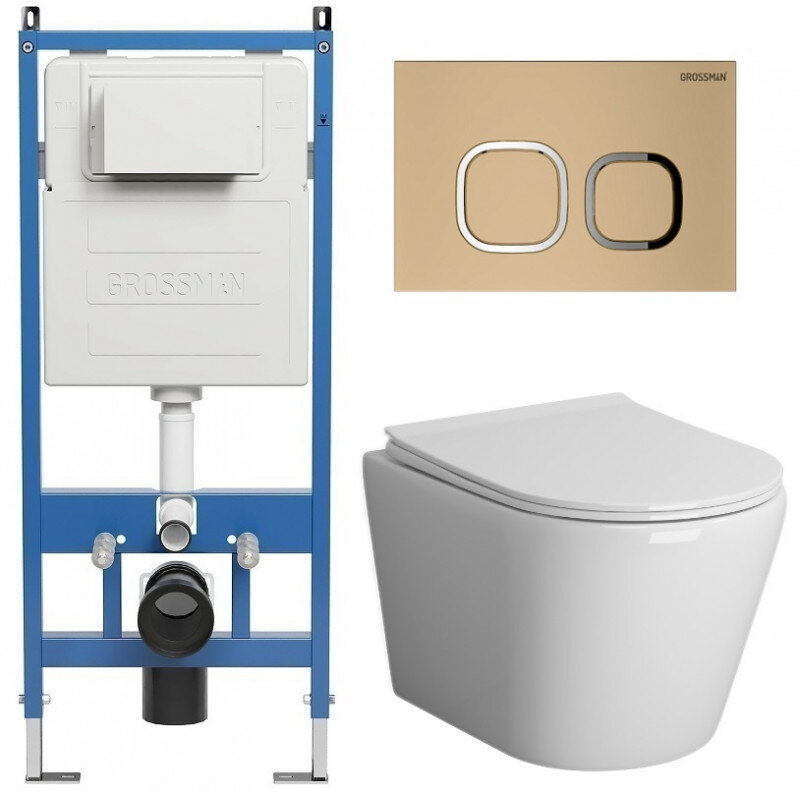 Изображение товара Комплект Grossman Cosmo 97.4478S.02.310 с безободковым унитазом GR-4478S