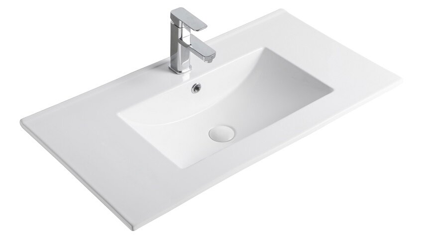 Изображение товара Раковина Gid Integrado 9090e 71105, 91 см, фаянс, белая Изображение товара Раковина Gid Integrado 9090e 71105, 91 см, фаянс, белая