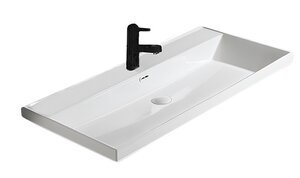 Изображение товара Раковина Gid Integrado 5510s 101 см фаянс белая с переливом для ванной комнаты