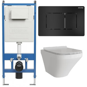 Изображение товара Комплект Grossman Classic 97.4440S.04.21M, инсталляция 900.K31.01.000 с безободковым унитазом GR-4440S белый, сиденье микролифт, клавиша смыва черная матовая 700.K31.04.21M.21M Изображение товара Комплект Grossman Classic 97.4440S.04.21M, инсталляция 900.K31.01.000 с безободковым унитазом GR-4440S белый, сиденье микролифт, клавиша смыва черная матовая 700.K31.04.21M.21M