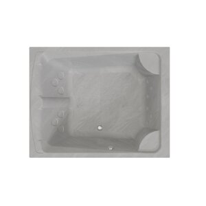 Изображение товара Минибассейн Радомир Римини Silver 1-30-0-0-0-047С, 190 х 150 см, рама-подставка, слив-перелив автомат с сеточкой хром в комплекте, цвет серый мрамор