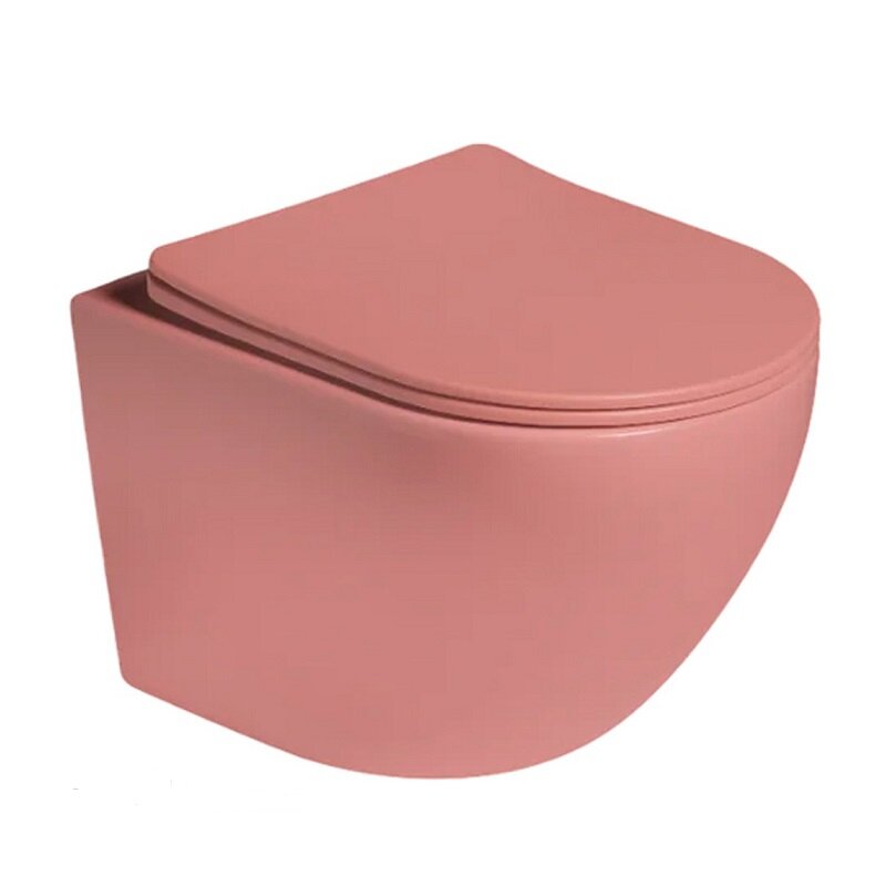 Изображение товара Подвесной безободковый унитаз SantiLine SL-5005T-P с торнадо и микролифтом