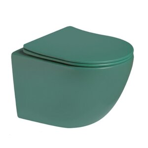 Изображение товара Подвесной унитаз безободковый SantiLine SL-5005T-G с системой торнадо и микролифтом