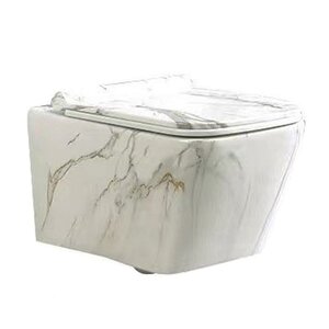 Изображение товара Подвесной бесободковый унитаз SantiLine SL-5007T-MRB с тормундо и микролифтом