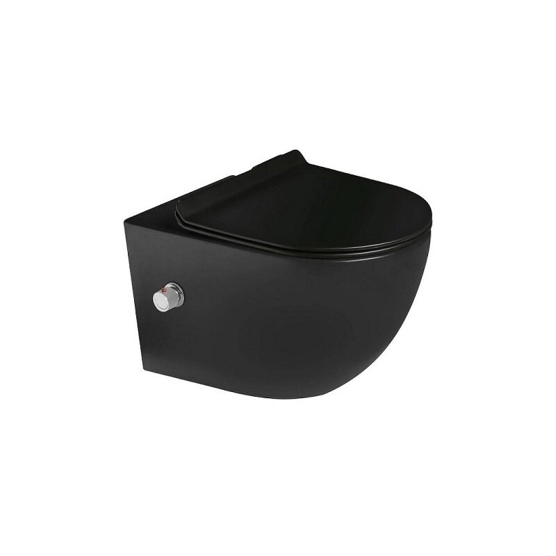 Изображение товара Унитаз подвесной SantiLine SL-5002T-MB/BD с функцией биде и торнадо-смывом