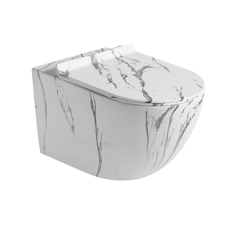 Изображение товара Подвесной безободковый унитаз SantiLine SL-5002T-MM с торнадо и микролифтом