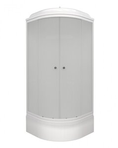 Изображение товара Душевая кабина Triton Стандарт Щ0000063055, 90 x 90 см, поддон средний В, стекло Вельвет, профиль белый