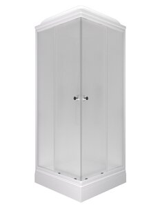 Изображение товара Душевая кабина Triton Стандарт Щ0000071050, 80 x 80 см, поддон низкий К 13 см, стекло Вельвет, профиль белый