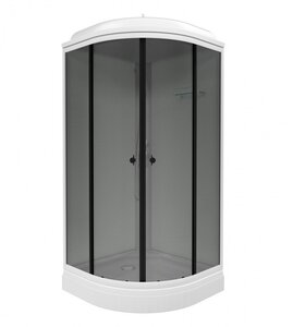 Изображение товара Душевая кабина Triton Грэй Щ0000066462, 90 x 90 см, поддон низкий А, стекло тонированное, профиль белый
