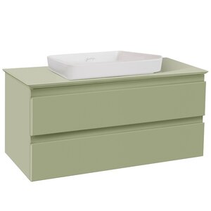 Изображение товара Тумба со столешницей под раковину Jacob Delafon Madeleine EB2084-JSH 103 см с LED подсветкой шалфей