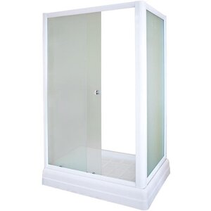 Изображение товара Душевой уголок Радомир Верчелли 120x80 см с раздвижными дверцами матовое стекло белый профиль