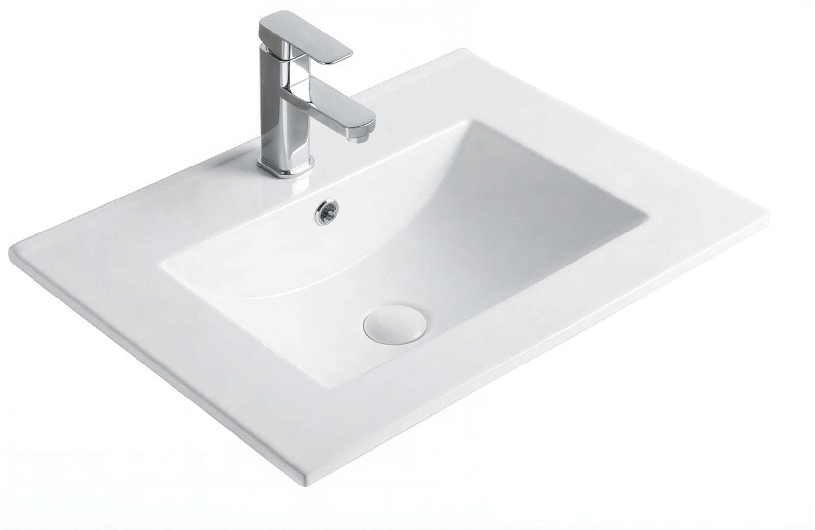 Изображение товара Раковина Gid Integrado 9060e 71101 61 см из фаянса, белая, угловая Изображение товара Раковина Gid Integrado 9060e 71101 61 см из фаянса, белая, угловая