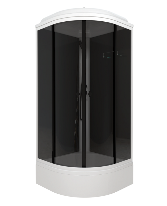 Изображение товара Душевая кабина Triton Грэй-Блэк 90x90 см с крышей и матовым стеклом Изображение товара Душевая кабина Triton Грэй-Блэк 90x90 см с крышей и матовым стеклом
