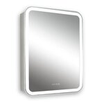 Зеркальный шкаф Silver Mirrors Фиджи LED-00002593/LED-00002361, 50 см, с LED-подсветкой, сенсор, часы, TX-модуль, правый/левый, цвет белый - фото 1