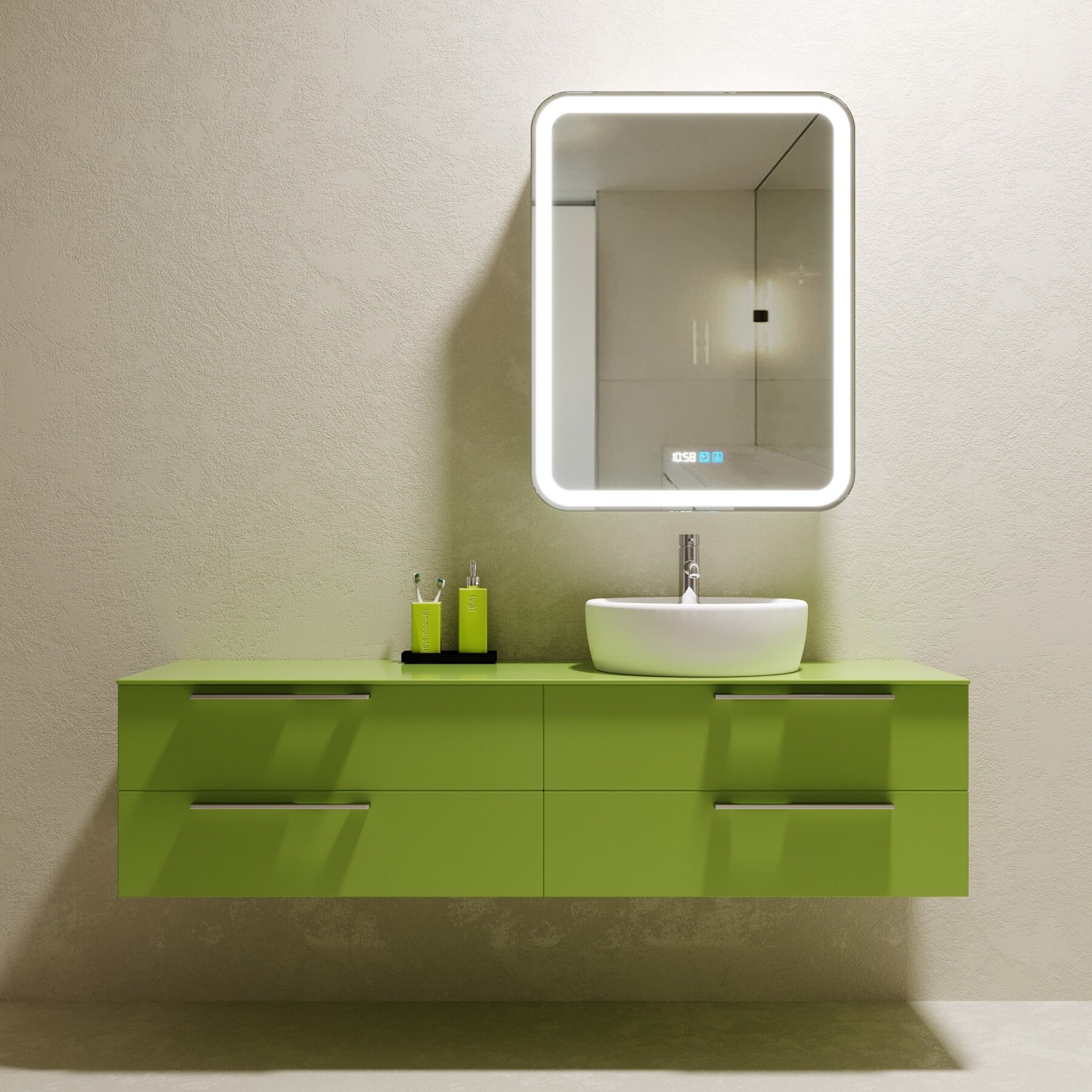 Изображение товара Зеркальный шкаф Silver Mirrors Фиджи LED-00002859/LED-00002858, 60 см, с LED-подсветкой, сенсор, часы, TX-модуль, подогрев, петли слева/справа, цвет белый Изображение товара Зеркальный шкаф Silver Mirrors Фиджи LED-00002859/LED-00002858, 60 см, с LED-подсветкой, сенсор, часы, TX-модуль, подогрев, петли слева/справа, цвет белый