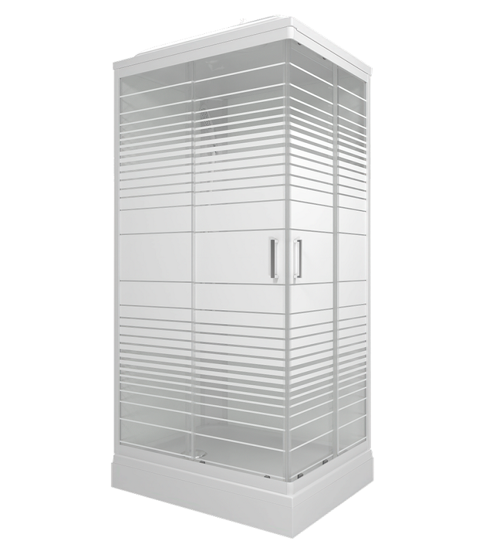 Изображение товара Душевая кабина Triton Квадро 120x80 см с крышей и стеклом с рисунком