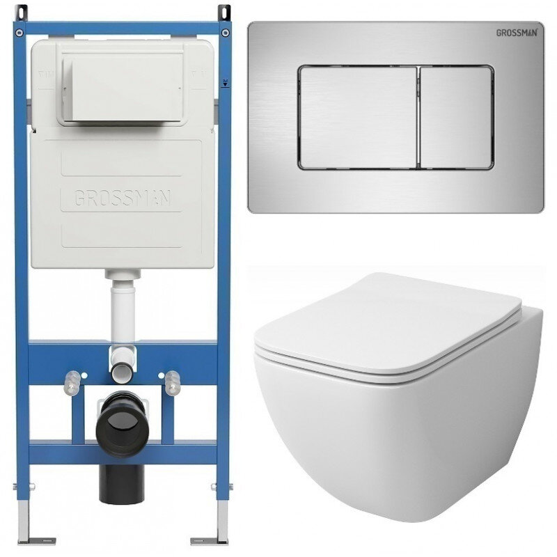 Изображение товара Комплект подвесной унитаз Grossman Classic 97.4447S.04.12M инсталляция 900.K31.01.000