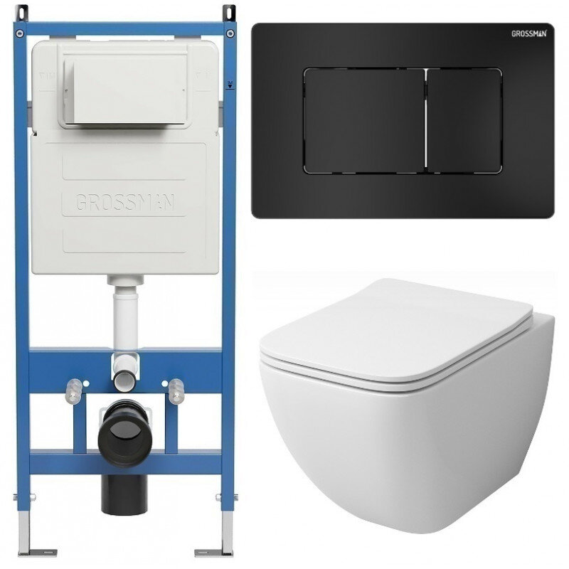 Изображение товара Комплект Grossman Classic 97.4447S с инсталляцией и унитазом