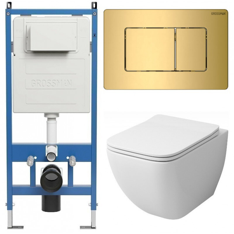 Изображение товара Комплект Grossman Classic 97.4447S.04.30M с безободковым унитазом