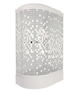 Изображение товара Душевая кабина Triton Коралл Щ0000061820, 120 x 80 см, поддон средний В, правая, стекло Мозаика, профиль белый