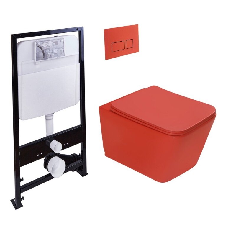 Изображение товара Инсталляция и унитаз безободковый с функцией торнадо и микролифтом SantiLine