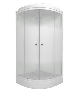 Изображение товара Душевая кабина Triton Лайт Щ0000061831, 100 x 100 см, поддон низкий А, стекло Градиент, профиль белый