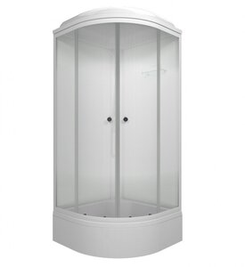 Изображение товара Душевая кабина Triton Лайт Щ0000061826, 100 x 100 см, поддон средний В, стекло Градиент прозрачное, профиль белый