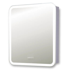 Изображение товара Зеркальный шкаф Silver Mirrors Фиджи LED-00002979/LED-00002978, 70 см, с LED-подсветкой, сенсор, часы, подогрев, TX-модуль, петли слева/справа, цвет белый