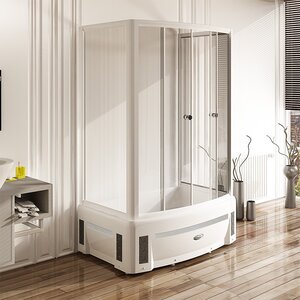 Изображение товара Душевой уголок Радомир Диана 1-09-1-0-0-0141, 139 x 95 см, стекло матовое, профиль белый