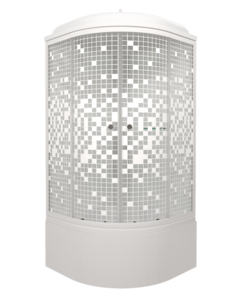 Изображение товара Душевая кабина Triton Стандарт Мозаика 90x90 см с крышей и стеклом с рисунком