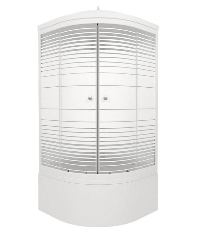 Изображение товара Душевая кабина Triton Стандарт Полосы 90x90 см с крышей стекло прозрачное