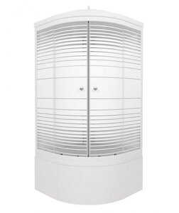 Изображение товара Душевая кабина Triton Стандарт Полосы 90x90 см с крышей стекло прозрачное