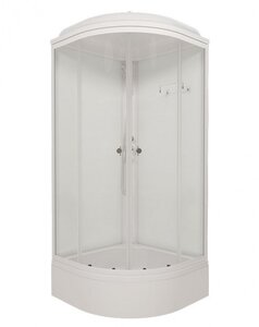 Изображение товара Душевая кабина Triton Ультра Щ0000061825, 100 x 100 см, поддон средний В, стекло прозрачное, профиль, белый