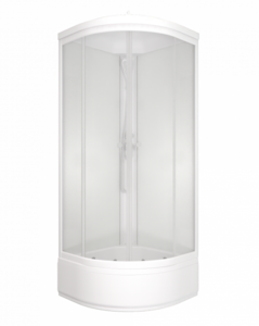 Изображение товара Душевая кабина Triton Ультра Щ0000072615, 80 x 80 см, поддон средний В, стекло прозрачное, профиль, белый