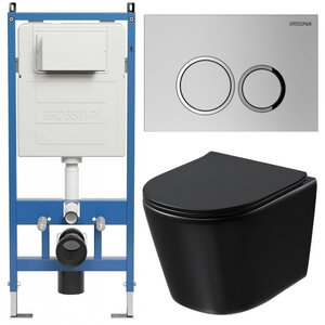 Изображение товара Комплект Grossman Galaxy с безободковым унитазом GR-4477BMSQ